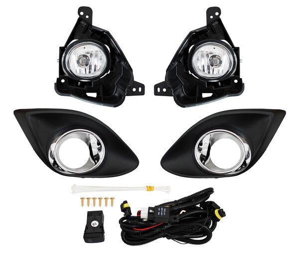 FARO NIEBLA MAZDA 2 12-15 C/PARRILLA FILO CROM JGO 2252 352
