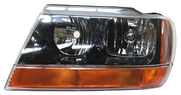 FARO GRAND CHEROKEE 99-04 FONDO NEGRO CUARTO AMBAR TYC CCCC. IZQ