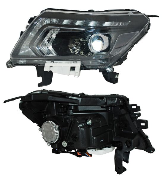 FARO NISSAN PU NP300/ FRONTIER 16-20 FONDO NEGRO LEDS TYC1 IZQ