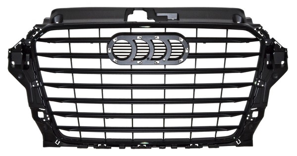 PARRILLA AUDI A3 15-19 NEGRA C/MOLD NEGRA
